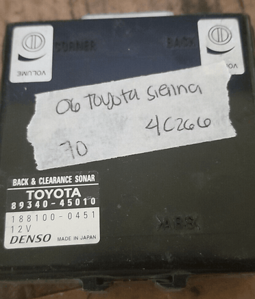 2006 Toyota Sienna clearance sonar control module 89340-45010 - Swan Auto