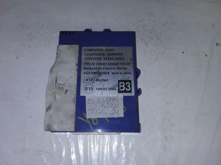 2007-2011 Lexus GS350 park aid assist control module 89340-30031 - Swan Auto