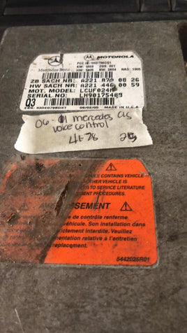 2007-2011 Mercedes CLS Voice Control module A221 870 08 26 - Swan Auto