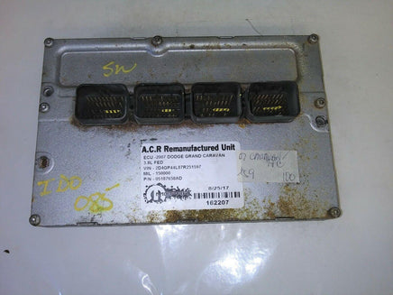 2007 Dodge Caravan or T&C ecm ecu computer 05187658AD - Swan Auto