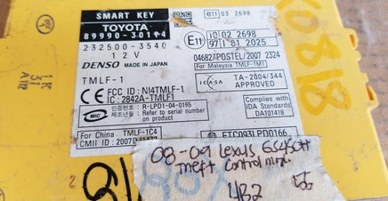 2008-2009 Lexus GS450h theft control module 89990-30114 - Swan Auto