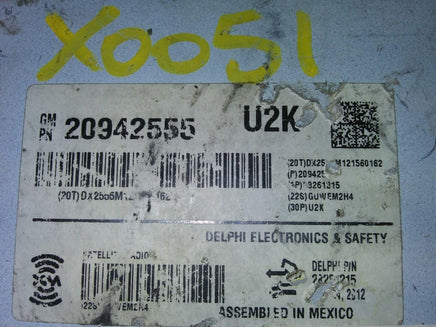 2008-2011 Cadillac STS Satellite Radio Receiver 20942555 - Swan Auto