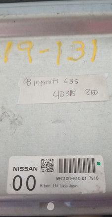 2008 Infiniti G35 ecm ecu computer MEC100-610 - Swan Auto