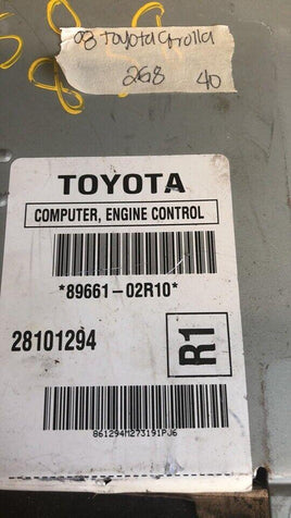 2008 Toyota Corolla ecu ecm computer 89661-0R10 - Swan Auto