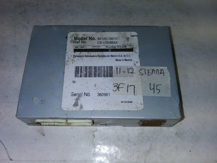 2011-2012 Toyota Sienna multimedia control module 861A0-08010 - Swan Auto