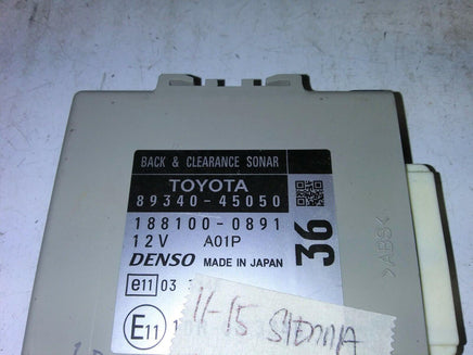 2011-2015 Toyota Sienna park aid assist control module 89340-45050 - Swan Auto
