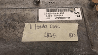 2011 Honda Civic ecu ecm computer 37820-RNA-A82 - Swan Auto