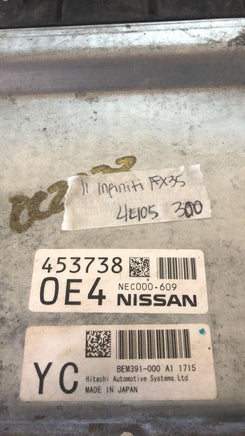 2011 Infiniti FX35 ecm ecu computer NEC000-609 - Swan Auto