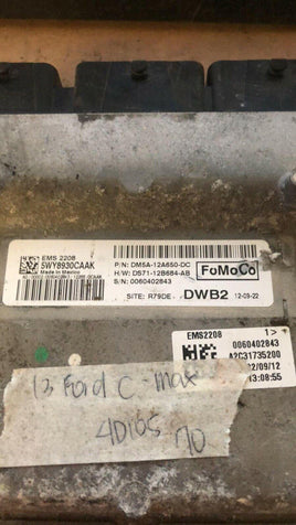 2013 Ford C-Max ecm ecu computer DM5A-12A650-DC - Swan Auto