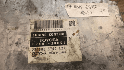 2013 Lexus GS350 ecu ecm computer 89661-30U51 - Swan Auto
