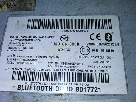 2014-2015 Mazda 6 CX-9 bluetooth blue tooth adapter module 6JR9 66 DH0B - Swan Auto