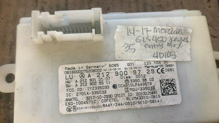 2014-2017 Mercedes-Benz GLS450 Keyless entry control module A 212 900 97 29 - Swan Auto