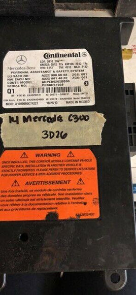 2014 Mercedes C300 or E350 communication module A222 900 60 03 - Swan Auto