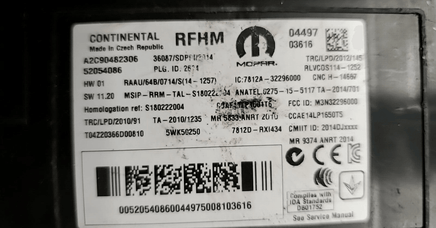 2015-2018 Jeep Renegade tire pressure module 52054086 - Swan Auto