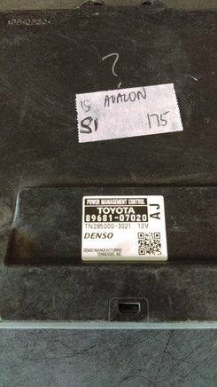 2015 Toyota Avalon power control management control 89681-07020 - Swan Auto