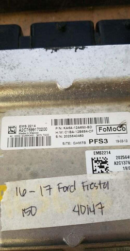 2016-2017 Ford Fiesta ecm ecu computer KA6A-12A650-BD - Swan Auto