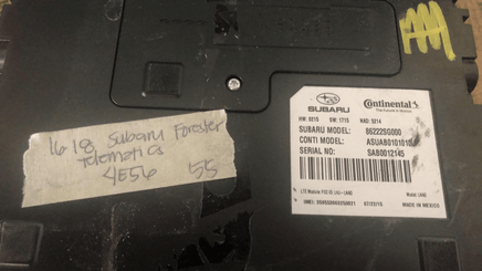 2016-2018 Subaru Forester telematics control module 86222SG000 - Swan Auto