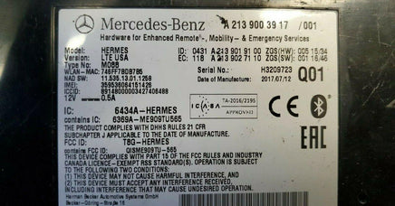 2016-2019 Mercedes-Benz GLS450 telematics control module A 213 900 39 17 - Swan Auto