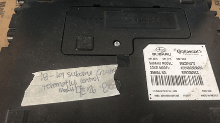 2018-2019 Subaru Crosstrek tetlematics module 86222FL010 - Swan Auto