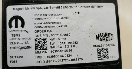 2018-2021 Alfa Romeo Stelvia radio antenna module 00521590650 - Swan Auto