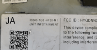 2019-2021 Honda Pilot Infotainment Receiver Module 39540-TG8 -AF20-M1 - Swan Auto