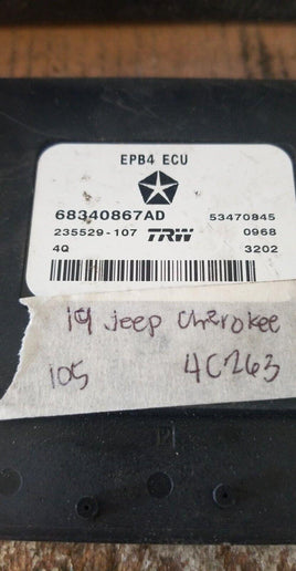 2019 Jeep Cherokee Anti brake control module 68340867AD - Swan Auto