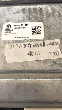 2021-2022 Jeep Grand Cherokee ecm ecu computer P04672801AP - Swan Auto