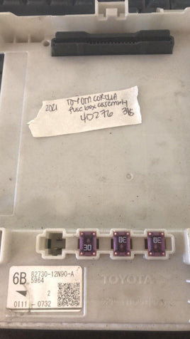 2021 Toyota Corolla fuse box control module computer 82730-12N90-A - Swan Auto
