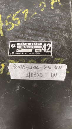 22611 AA392 Subaru ecm ecu computer 1988-1993 - Swan Auto