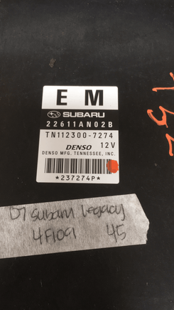 22611AN02B Subaru Legacy ecu ecm computer 2007 - Swan Auto