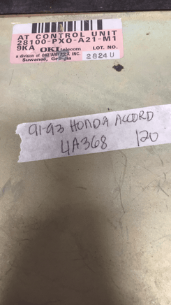 28100-PX0-A21-M1 Honda Accord 1991-1993 ecm ecu computer - Swan Auto
