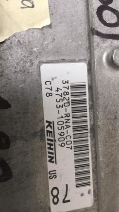37820-RNA-C07 ecm ecu computer 2006-2008 Honda Civic - Swan Auto