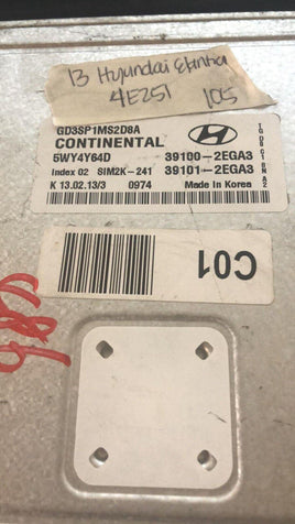 39100-2EGA3 Hyundai Elantra 2013 ecm ecu computer - Swan Auto