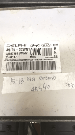 39101-3CWN1 Kia Sorento 2015-2018 ecu ecm computer - Swan Auto