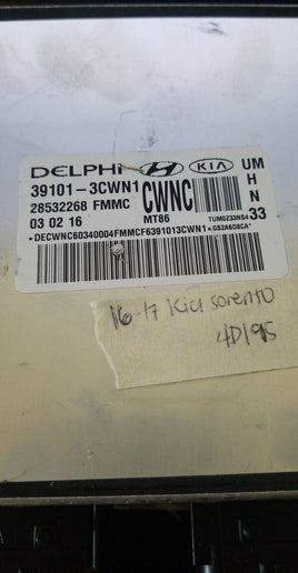 39101-3CWN1 Kia Sorento 2016-2017 ecu ecm computer - Swan Auto