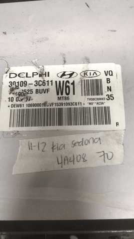 39109-3C611 ecm ecu computer 2011-2012 Kia Sedona - Swan Auto