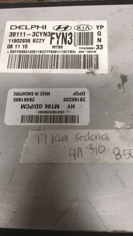 39111-3CYN3 ecm ecu computer 2017 Kia Sedona - Swan Auto