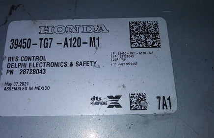 39450-TG7-A120-M1 rear entertainment module 2021 Honda Pilot - Swan Auto