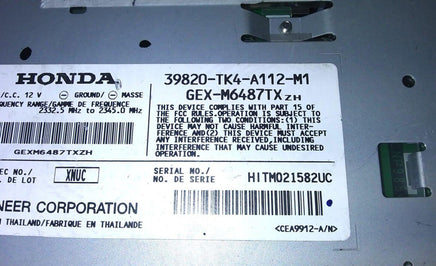39820-TK4-A112-M1 Satellite Radio Receiver 2011 Acura TL - Swan Auto