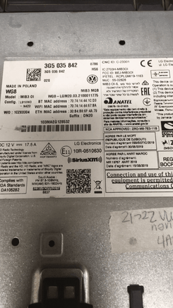 3G5 035 842 VW Atlas GPS navigation control module 2021-2022 - Swan Auto