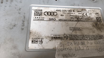 4M2 035 092 B Audi A4 or A6 radio control module computer 2021-2023 - Swan Auto