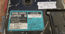 5227503 Dodge Daytona 1984 ecm ecu computer - Swan Auto