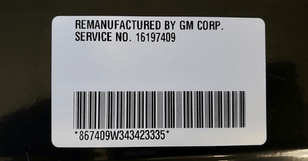 1994 Chevy Lumina ecm ecu computer 16197409 OEM reman - Swan Auto