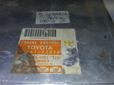 1993-1994 Toyota Corolla or Prizm ecm ecu computer 89661-02030 - Swan Auto