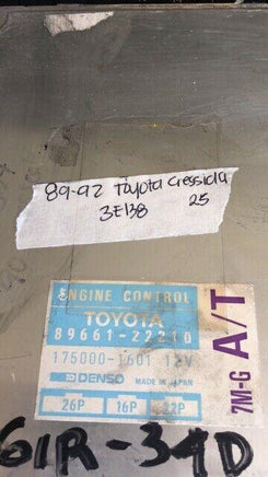 1989-1992 Toyota Cressida ecu ecm computer 89661-22210 - Swan Auto