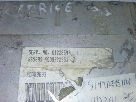 1991 Pontiac Firefird ecu ecm computer 01228547 - Swan Auto