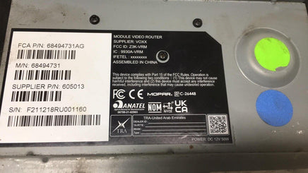 68494731AG Chrysler Voyager video control module computer 2002 - Swan Auto