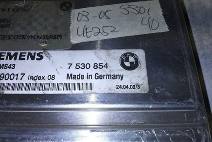 7 530 854 BMW 330i 330 2003-2005 ecm ecu computer - Swan Auto