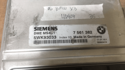 7 561 382 ecm ecu computer 2006 BMW X3 - Swan Auto