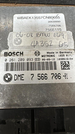 7 566 706 -01 BMW 750i 750 ecu ecm computer 2006-2008 - Swan Auto